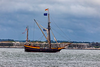 Maryland Dove Reconstructed Sail Ship on Water