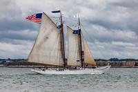 Bowdoin Schooner Under Cloudy Sky