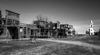 Old West Town Black and White