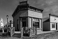 Old Bank Building in Black and White