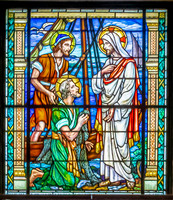 Jesus Calling Disciples Stained Glass