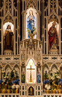 Ornate Church Altar with Religious Statues