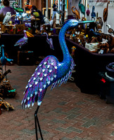Metal Heron Sculpture at Craft Market