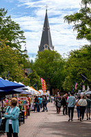 Outdoor Market with Church Steeple
