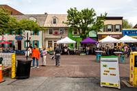 Outdoor Market Event with Vendor Tents