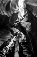 Abstract Rock Formations in Antelope Canyon