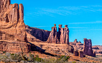Three Gossips Rock Formation in Arches National Park