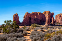 Red Rock Formations in Utah Desert