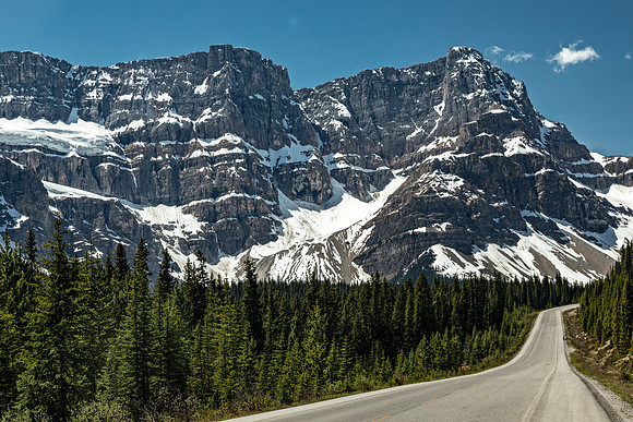Bow Peak Landscape with Winding Road