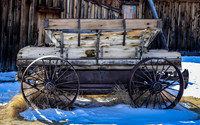Old Mining Cart in Winter