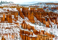 Snowy Bryce Canyon National Park Landscape