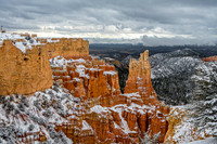 Snowy Bryce Canyon National Park Landscape