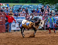 Bull Rider Thrown at Rodeo