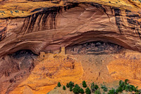 Ancient Cliff Dwellings in Sandstone Cave