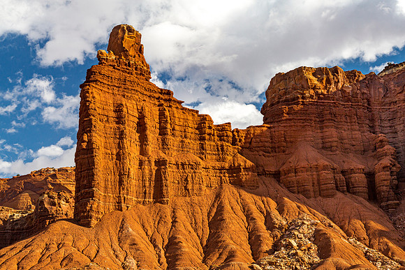 Desert Landscape with Red Rock Formations