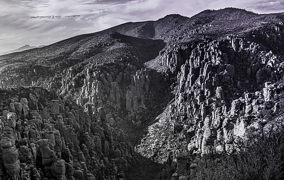 Dramatic Mountain Landscape with Unique Rock Formations