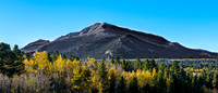 Autumn Mountain Landscape with Aspen and Pine Trees