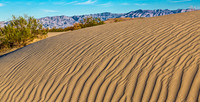 Desert Sand Dunes and Mountains