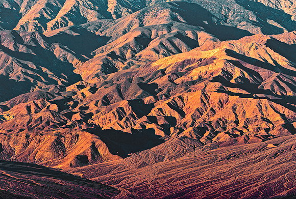 Arid Mountain Landscape at Sunset in Inyo County