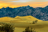 Sunrise over Mesquite Flat Sand Dunes in Death Valley
