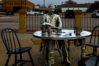 Wyatt Earp Poker Statue