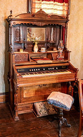 Vintage Pump Organ in Historic Setting