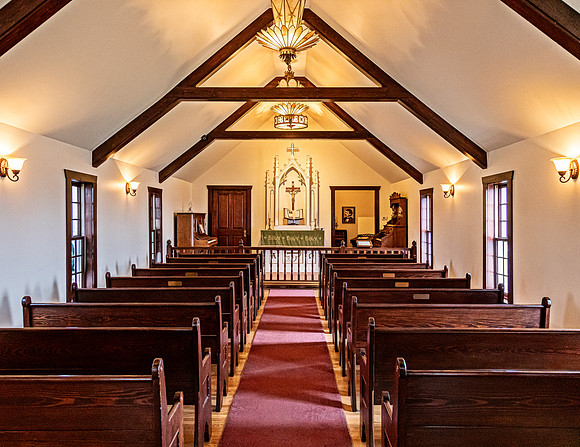 Interior View of a Small, Traditional Church