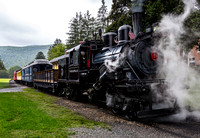Historic Steam Locomotive "Engine 3 Now Loading" in Durbin, West