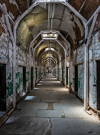 Old Prison Cellblock Corridor