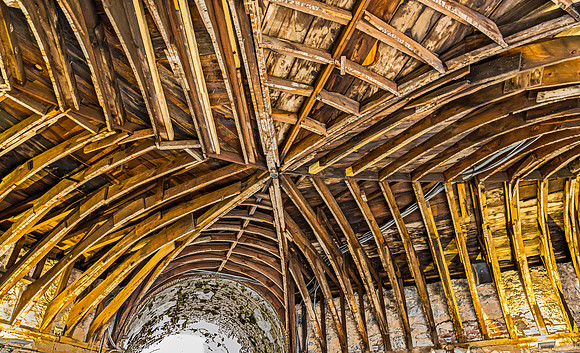 Damaged Wooden Roof Structure
