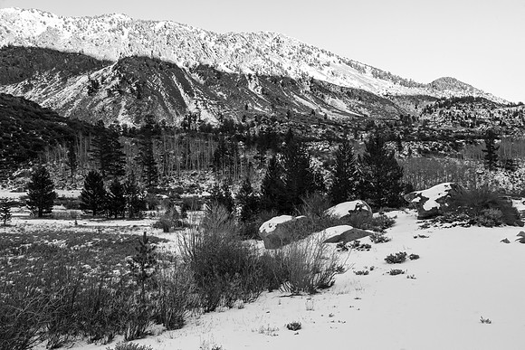 Snowy Mountain Landscape in Inyo County, California