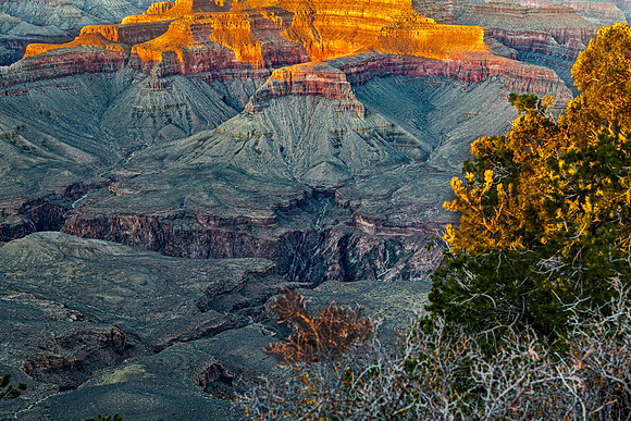 Grand Canyon Sunset Over Ancient Rock Formations