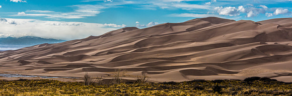 Vast Undulating Desert Landscape with The Great Dune