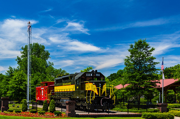 Historic Seaboard Railroad Locomotive and Caboose Display