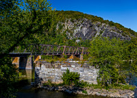 Historic Railway Bridge Over River