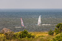 Windsurfers on the Ocean