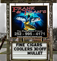 Frank & Fran's Fishing Supply Sign in Hatteras