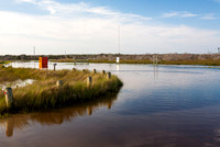 Flooded Beach Access Road after Storm