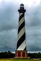 Hatteras Lighthouse Against a Cloudy Sky