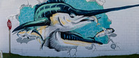 Marlin and Tuna Mural