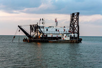Dredging Vessel on Water