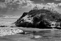 Stormy Beach with Eroding Dunes