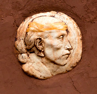 Terracotta Bas-Relief Sculpture of Human Head