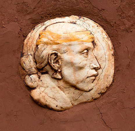 Terracotta Bas-Relief Sculpture of Human Head