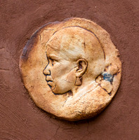 Ceramic Bas-Relief of Woman's Profile
