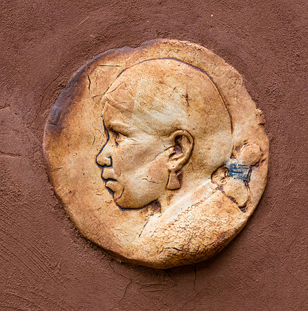 Ceramic Bas-Relief of Woman's Profile