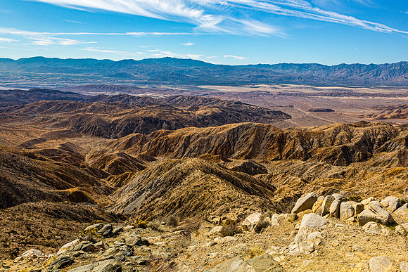Desert Landscape with Rugged Hills