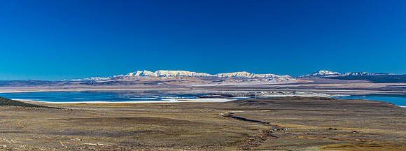 Mono Lake with Snow-Capped Sierra Nevada Mountains