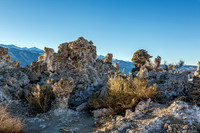 Tufa Formations and Snowy Mountains in California