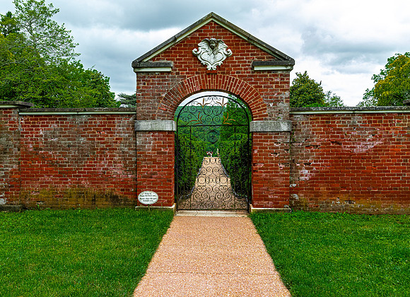 Montpelier's Historic Brick Archway and Iron Gate